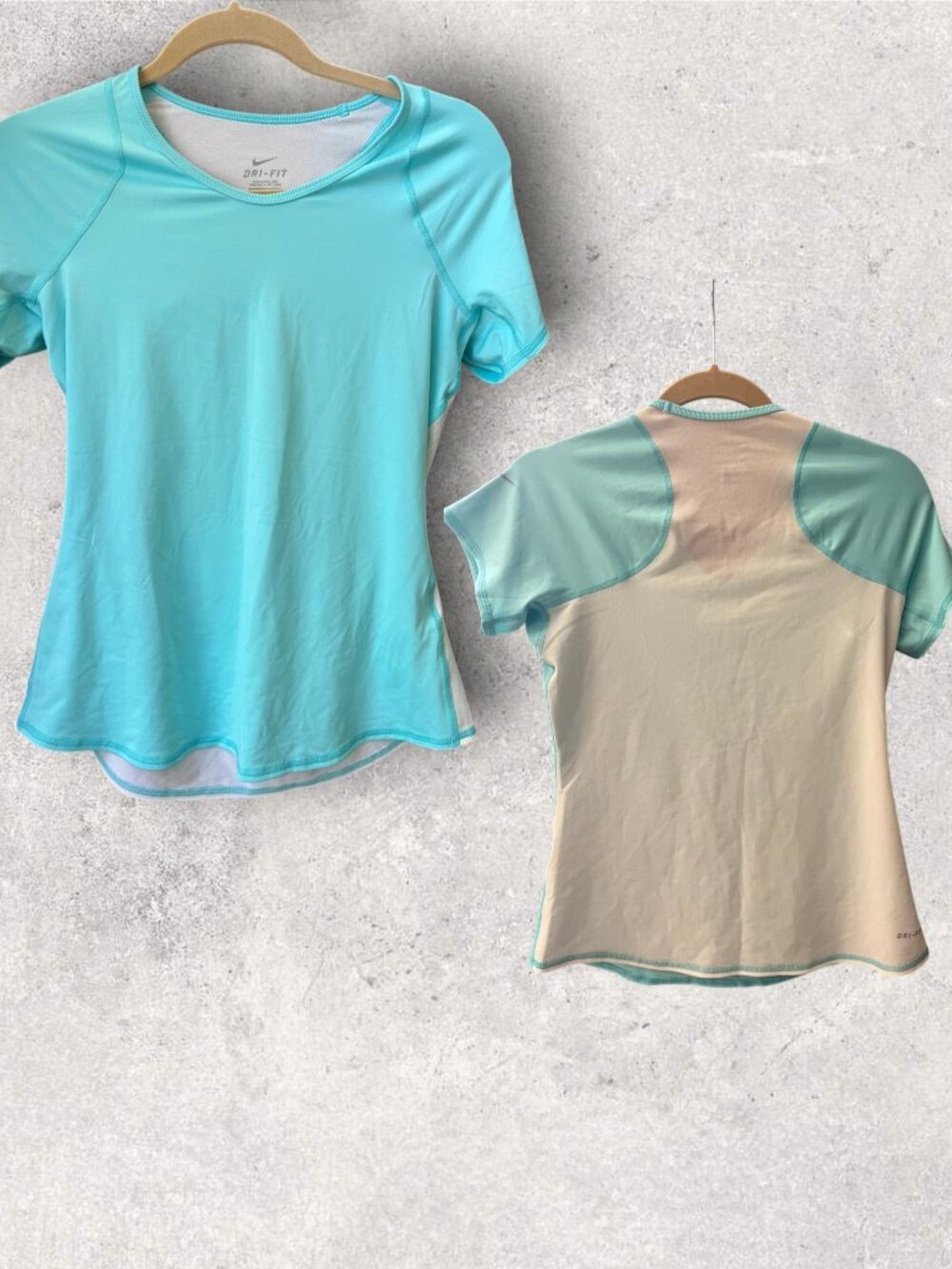 Nike Dri-FIT Teal & White Athletic Top